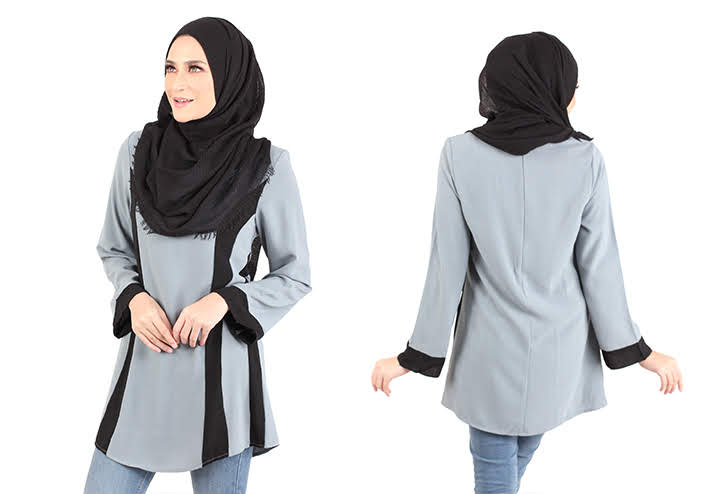 QA-433 Stylish Women Top Grey