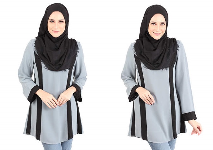 QA-433 Stylish Women Top Grey