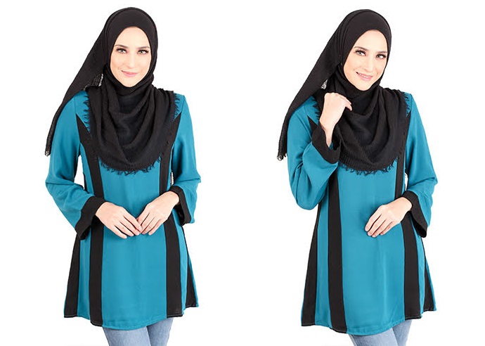 QA-433 Stylish Women Top Turquoise