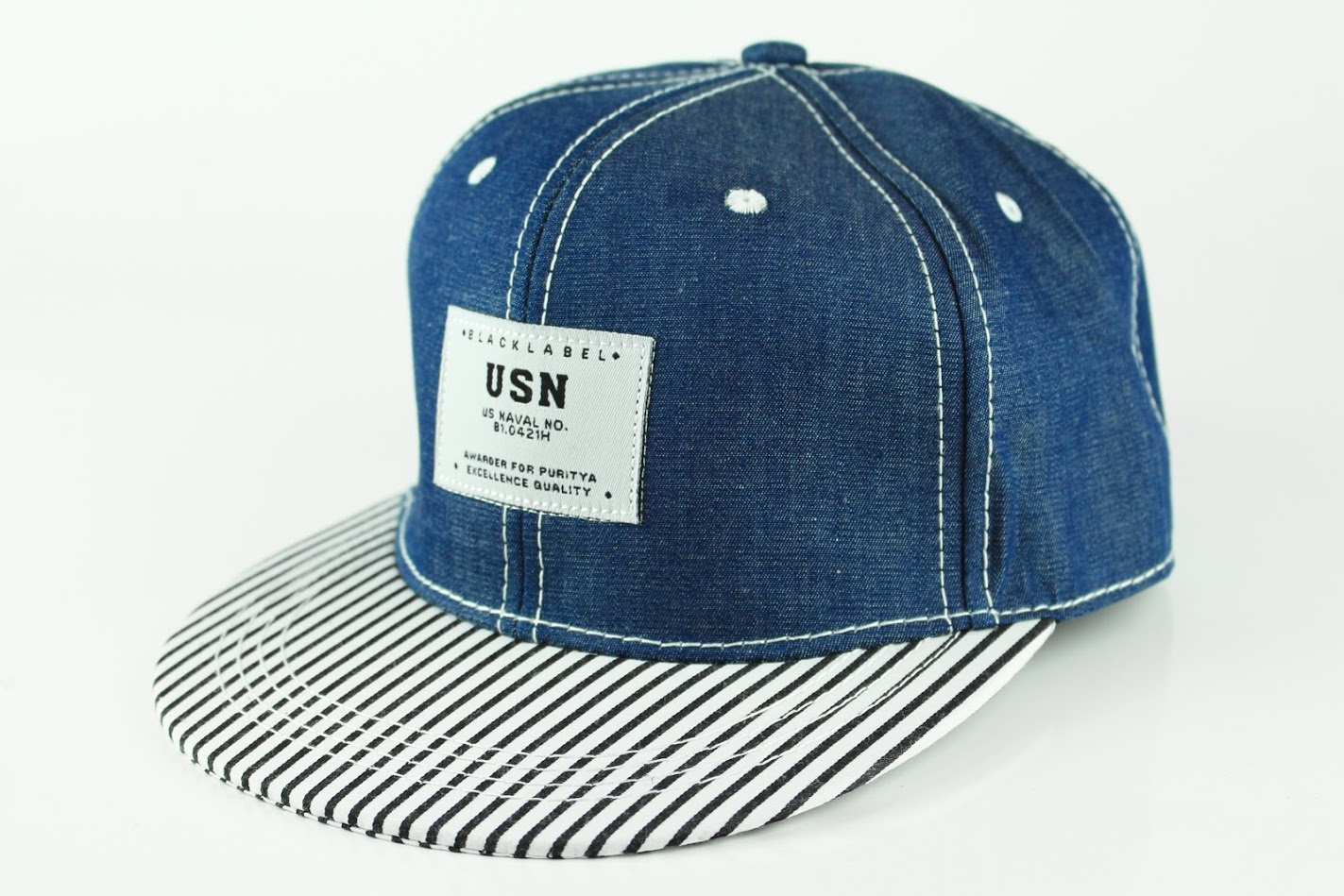 QA-435 Trendy Snapback Cap Dark Blue