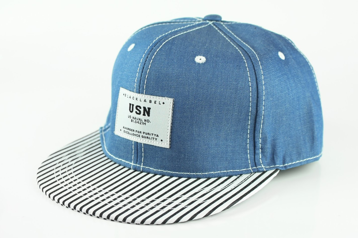 QA-435 Trendy Snapback Cap Light Blue