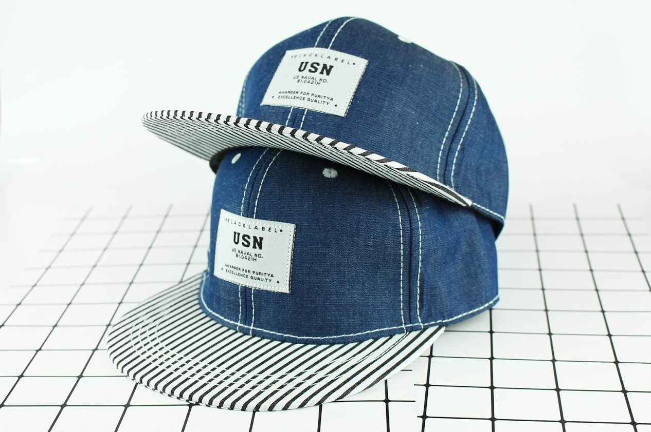 QA-435 Trendy Snapback Cap Dark Blue