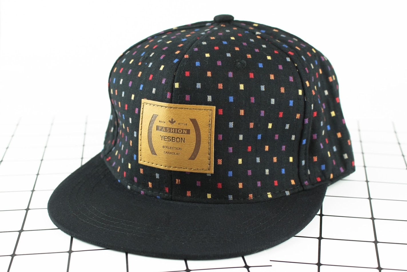 QA-438 Snapback Fashion Caps Black