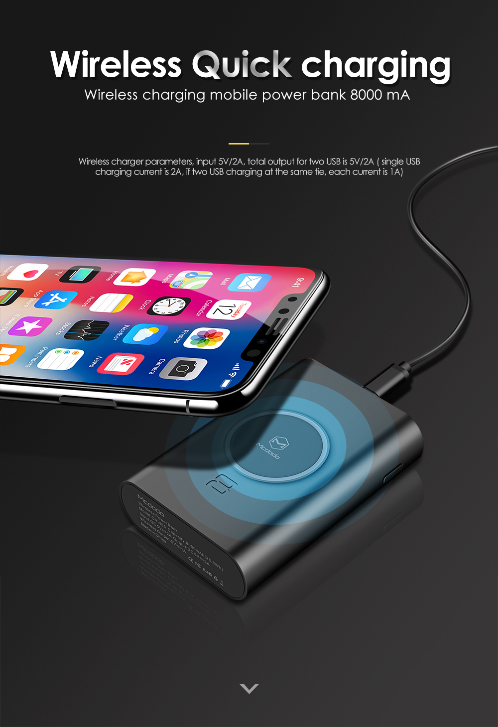 Wireless Smart Power Bank (Black)