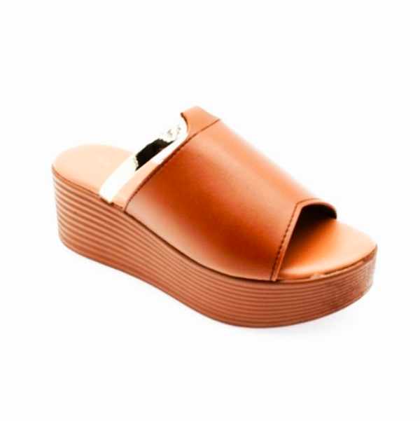 RS002 High Wedges Sandal Brown