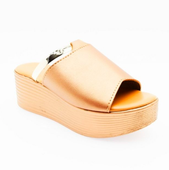 RS002 High Wedges Sandal Gold