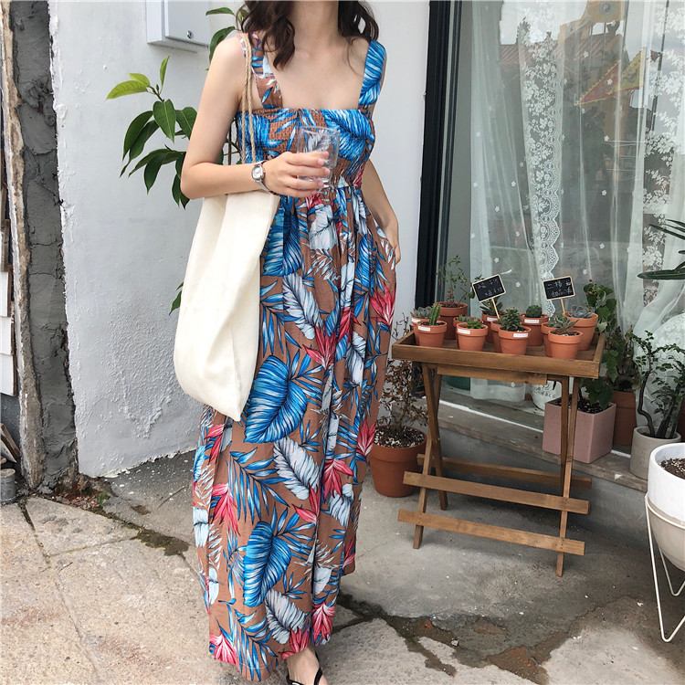 VW12321 Fashion Printed Jumpsuit Blue