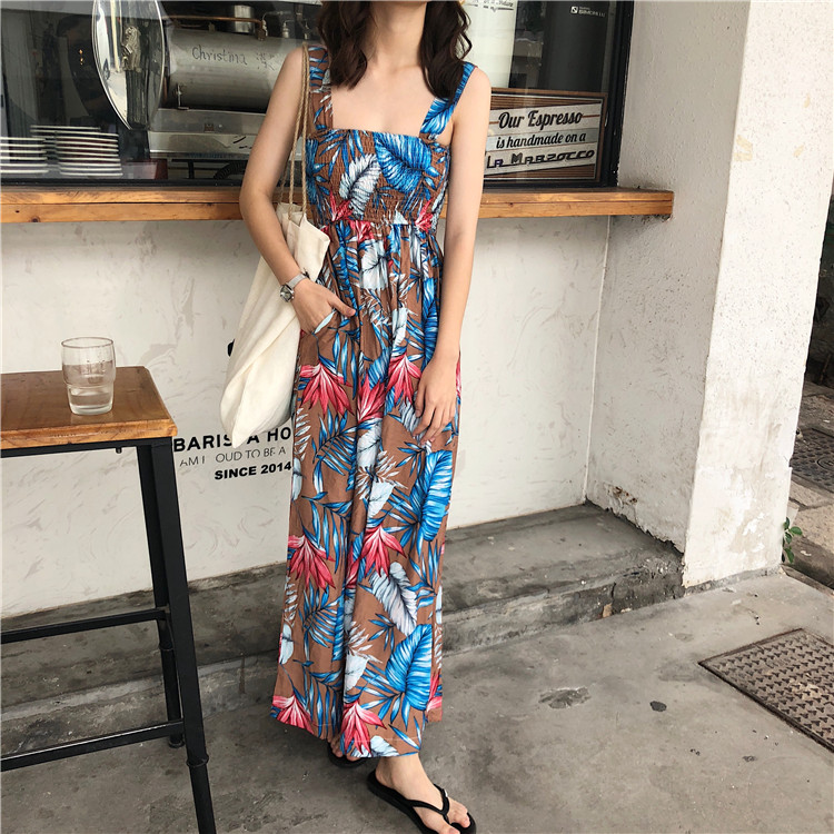 VW12321 Fashion Printed Jumpsuit Blue