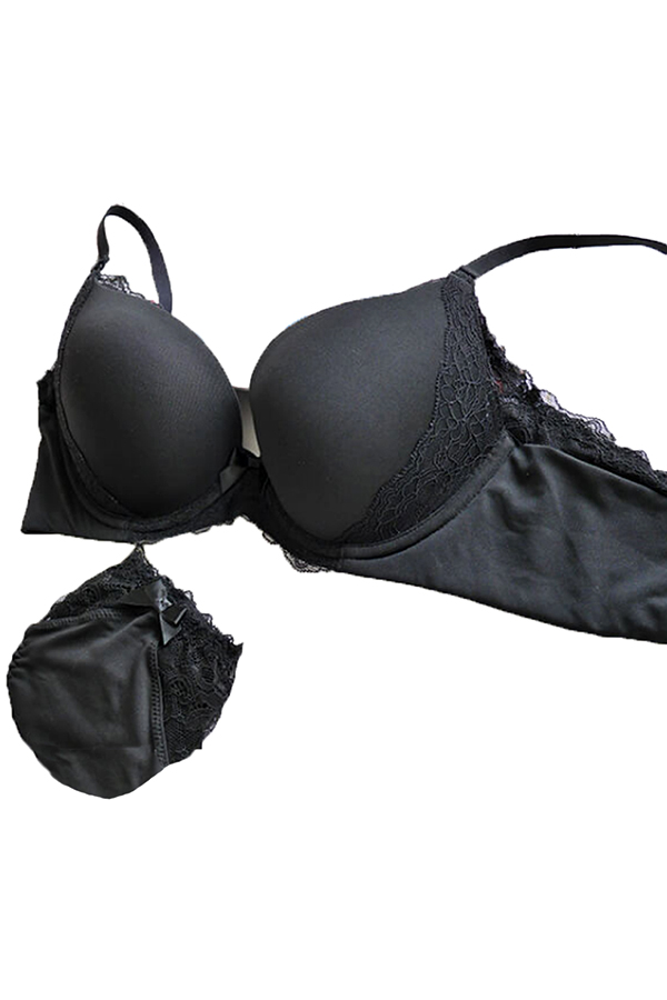 FW161 Qmomo Hold Bra Series Push Up Bra & Panty Set 1553847