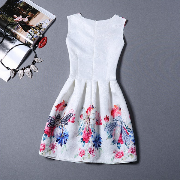 WD21554 Pretty Owl Print Dress As Picture