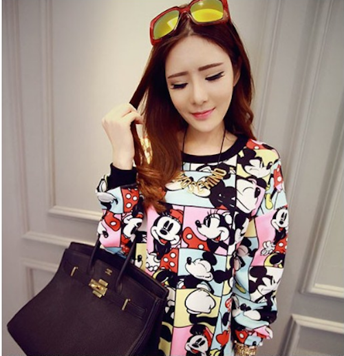 WD21615 Cute Cartoon Loose Dress