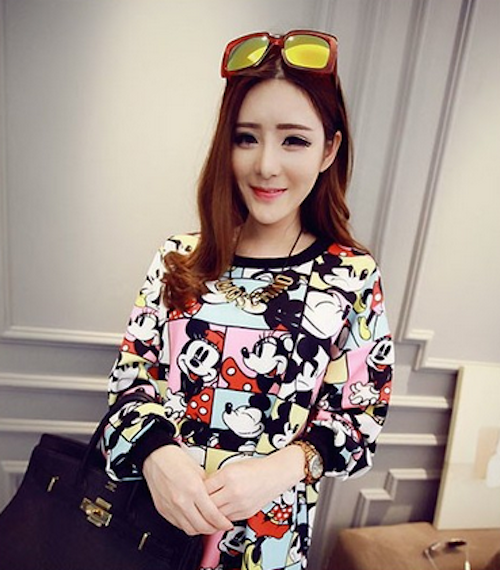 WD21615 Cute Cartoon Loose Dress