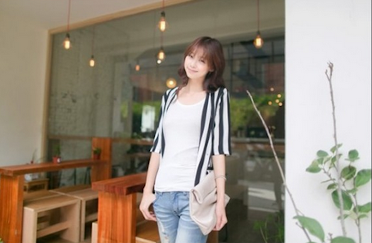 WJ21629 Casual Stripe Coat As Picture