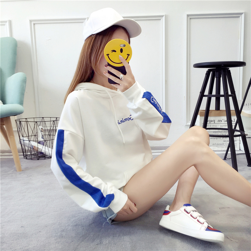 GW2259 Sporty Hoodie Top Blue