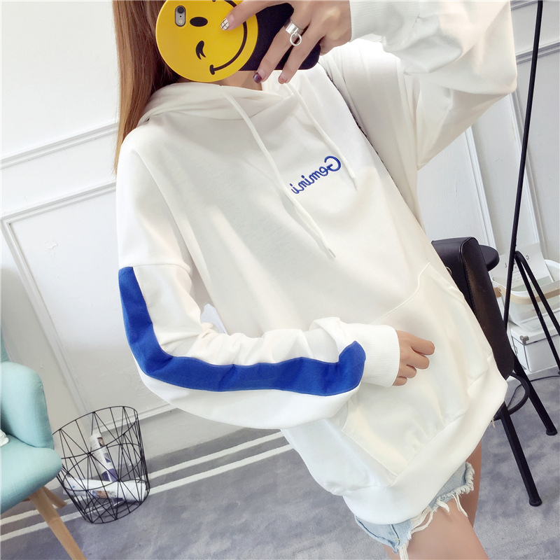 GW2259 Sporty Hoodie Top Blue