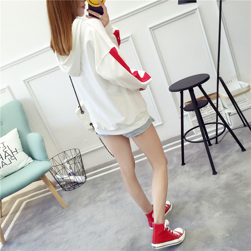 GW2259 Sporty Hoodie Top Red