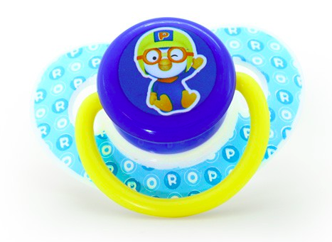 BP-408 PORORO PRINTED PACIFIER-ORTHONDONTIC BLUE