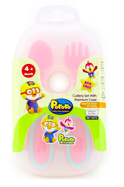 BP-410 PORORO CUTLERY SET PINK