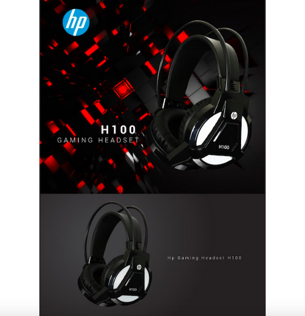 HP4104 Gaming Headphones HP H100 Black