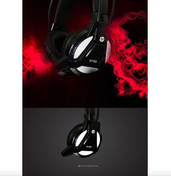 HP4104 Gaming Headphones HP H100 Black