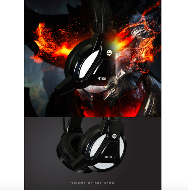 HP4104 Gaming Headphones HP H100 Black