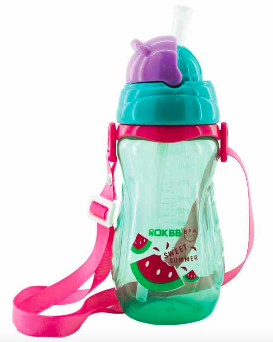 BP-419 BABY DRINKING WATER WITH STRAW BOTTLE GREEN