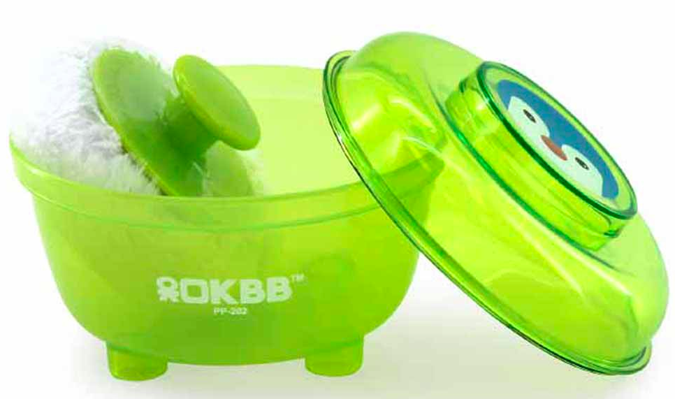 BP-421 POWDER PUFF CONTAINER GREEN