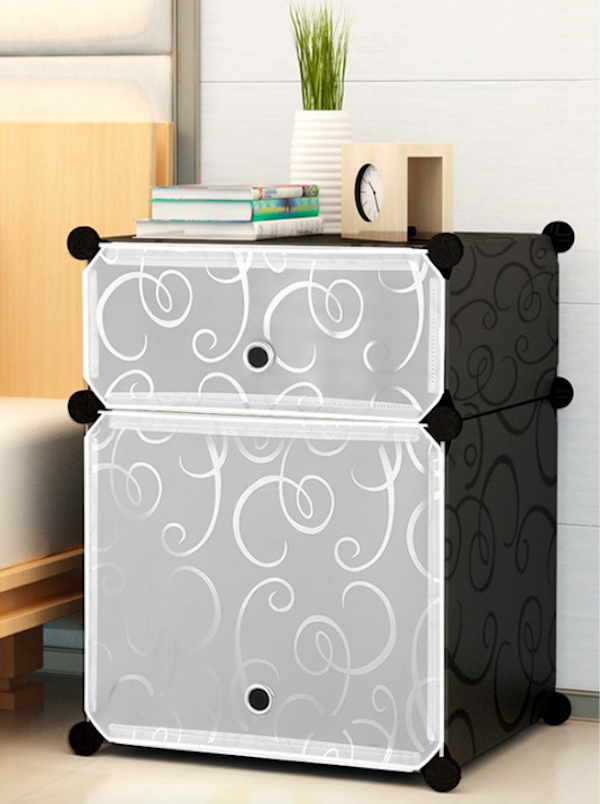 BL5022 DIY 2 Cube Cabinet Black