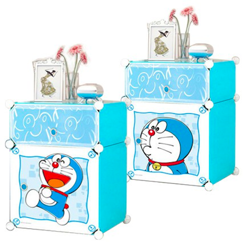 BL5023 Cute Doraemon DIY Cabinet Blue