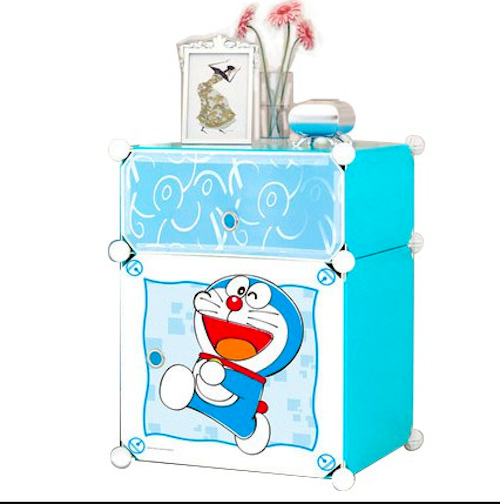 BL5023 Cute Doraemon DIY Cabinet Blue