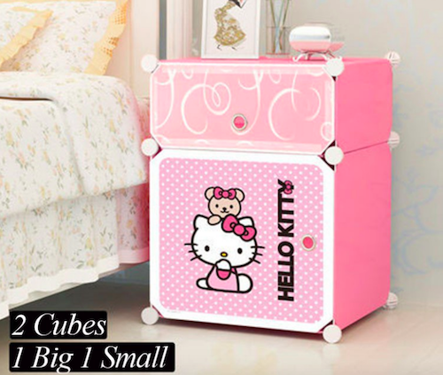 BL5024 Hello Kitty 2 Cube Cabinet Pink