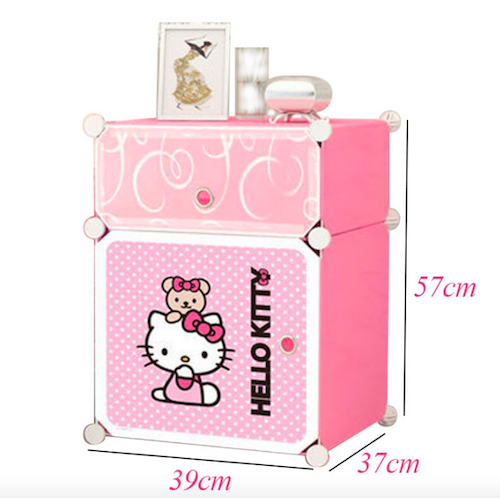 BL5024 Hello Kitty 2 Cube Cabinet Pink