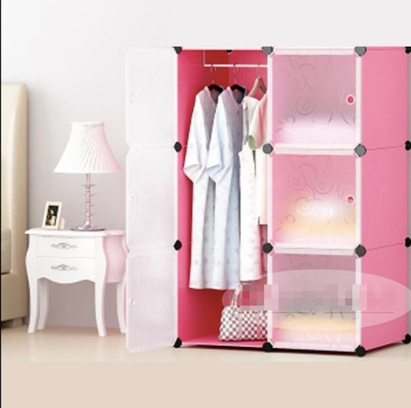 BL5027 6 Cube Storage Cabinet Pink