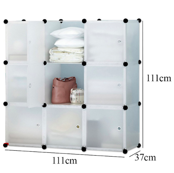 BL5028 Fashion 9 Cube Cabinet Black