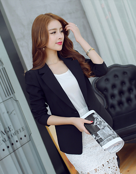 WJ7649 Charming OL Coat Black