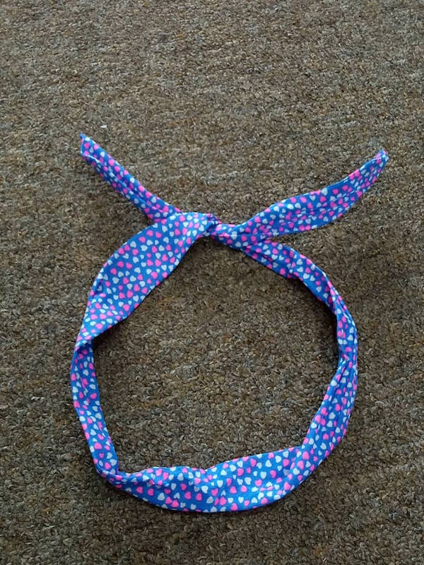 WB7657 Love Design Wire Headband Blue