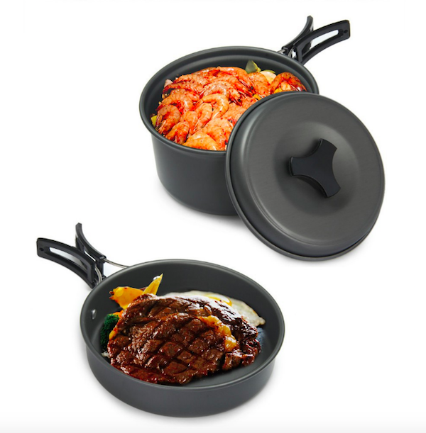 OD781 Outdoor Camping Cookware Set Grey