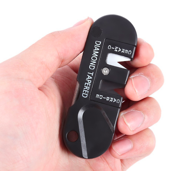 OD783 ABS Pocket Knife Sharpener Black