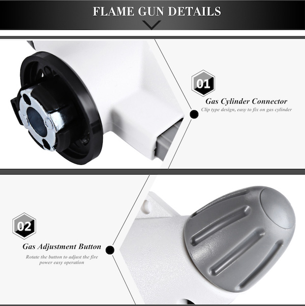 OD784 Gas Torch Flame Gun White