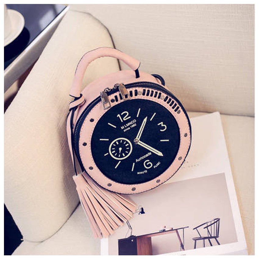 KW80353 Cute Clock Sling Bag Light Pink