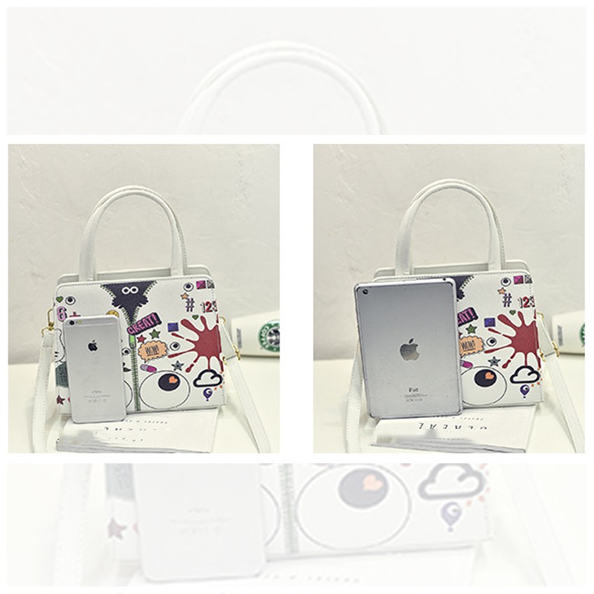 KW80354 Cute Cartoon Bag White