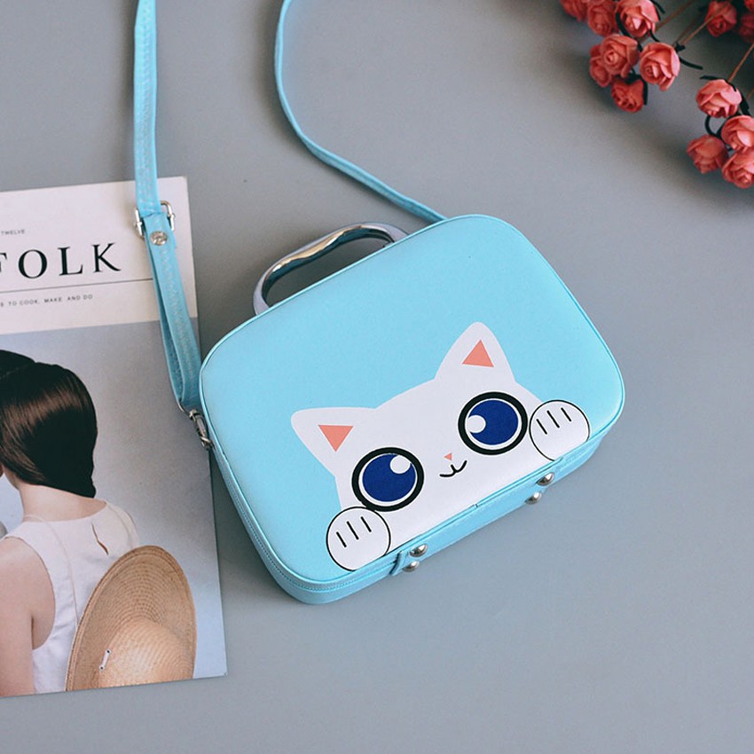 KW80357 Cute Box Sling Bag Light Blue