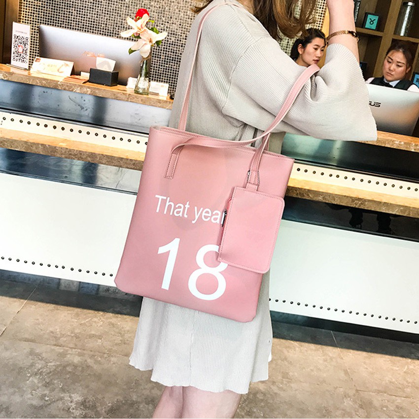 KW80365 2 In 1 Tote Bag Light Pink