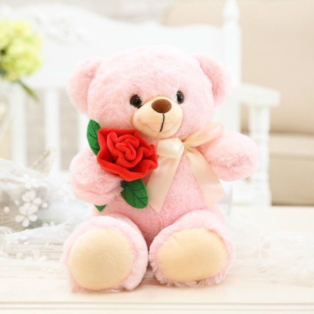 HM 852 Lovely Rose Teddy Bear Pink