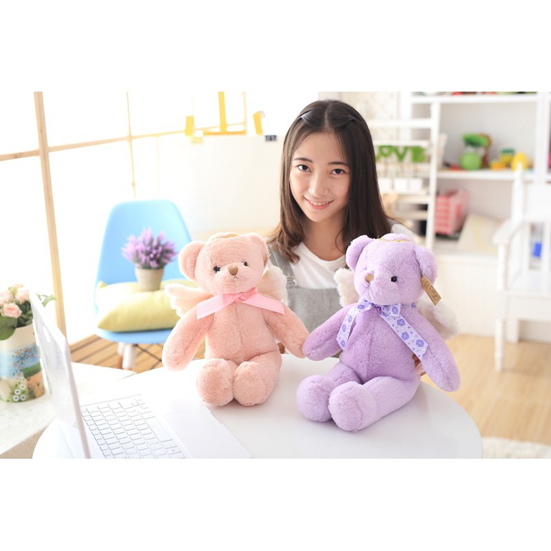 HM 854 Cute Angel Teddy Bear Pink