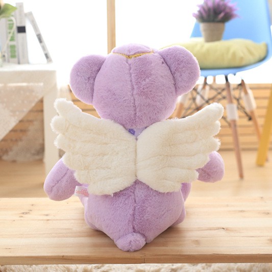 HM 854 Cute Angel Teddy Bear Purple