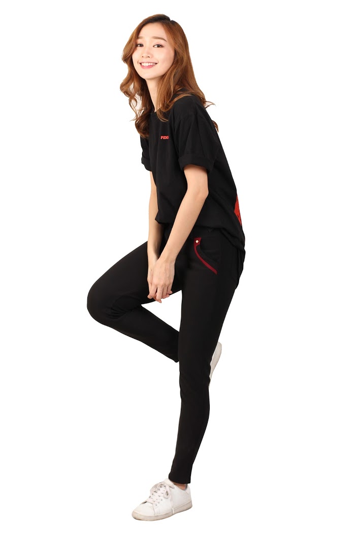 QA-452 Elastic Pants Black