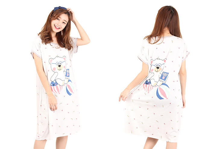 QA-463 Cute Bear Sleepwear Grey