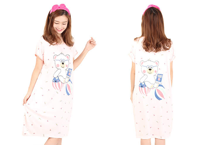 QA-463 Cute Bear Sleepwear Pink