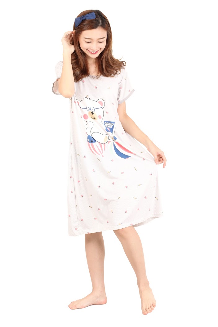 QA-463 Cute Bear Sleepwear Grey